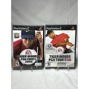Tiger Woods PGA Tour 2004 and 2006 Lot of 2 Games Sony PlayStation 2 PS2